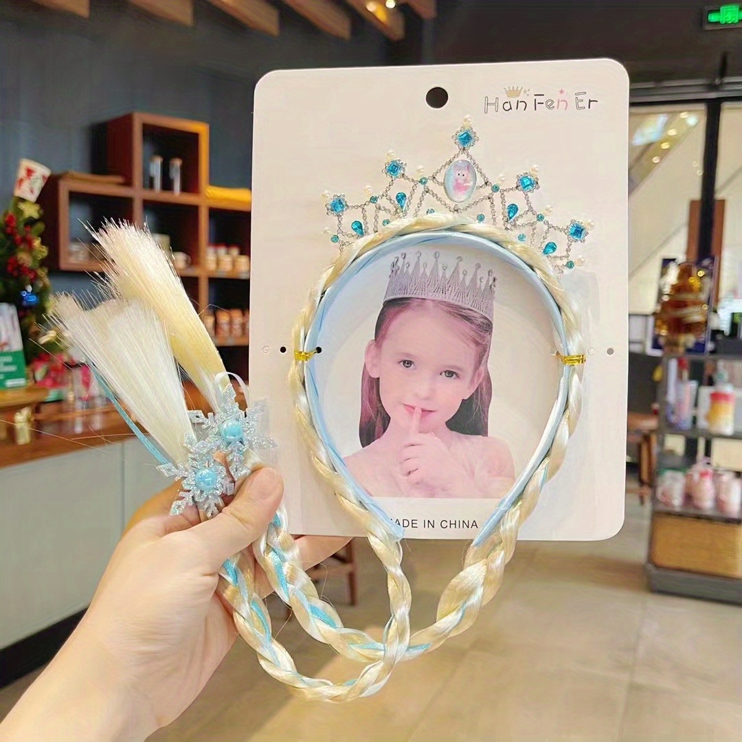 Children's Imitation Pearl Ribbon Headband, Hair Band, Cute Elegant Princess Style Mesh Hair Hoop, Girls Bow Headdress Birthday Party Decors,Temu