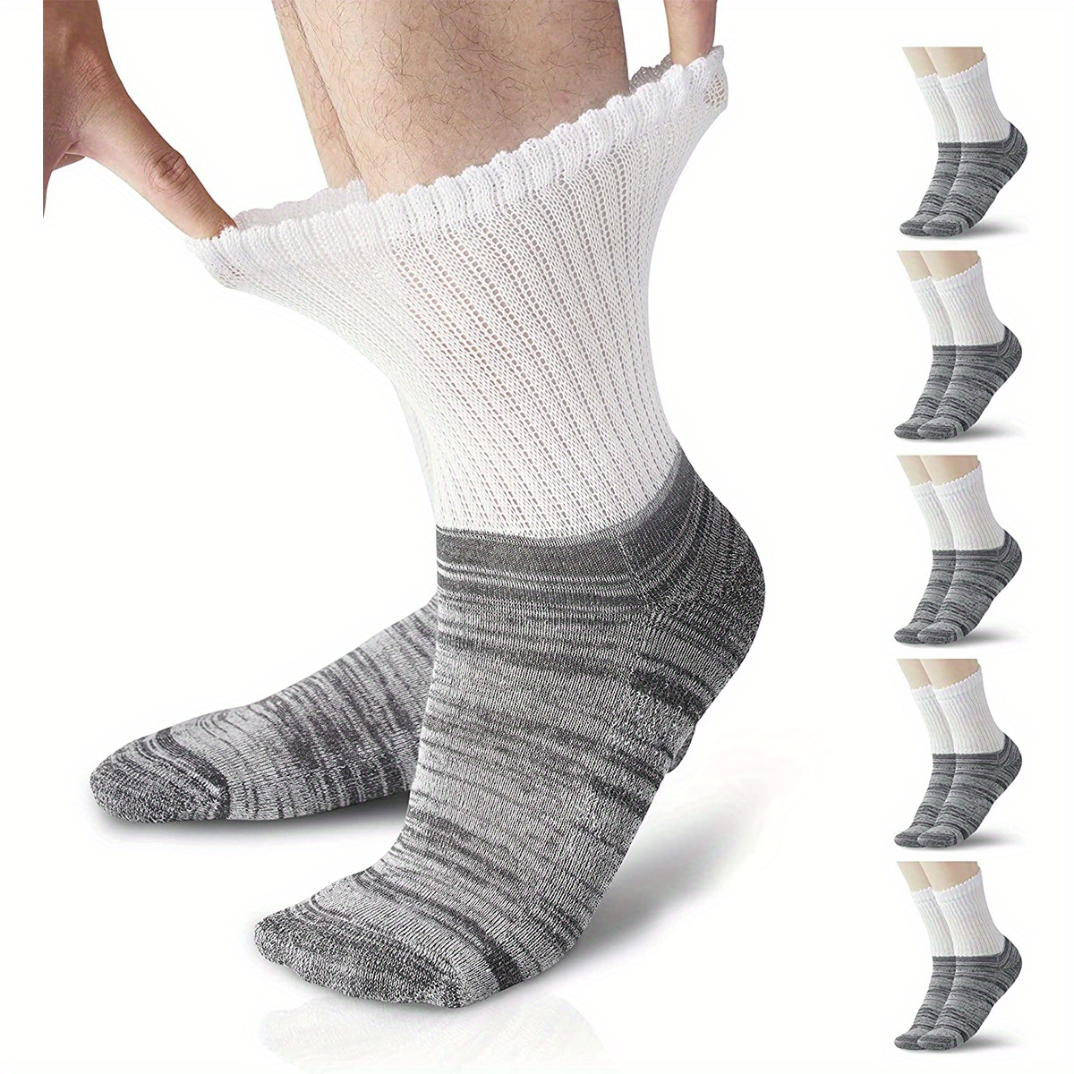 Lot De 4 Paires De Chaussettes Pour Diabétiques En Bambou Pour Homme,  Orteils Doux Sans Couture Et Chaussettes Non Contraignantes, Larges Et  Extensibles. - Temu Canada