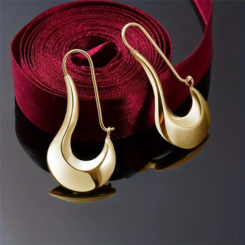 TEMU Casual Hoop Earrings For Women, Everyday Wear, Ideal As A Birthday Gift For A 1