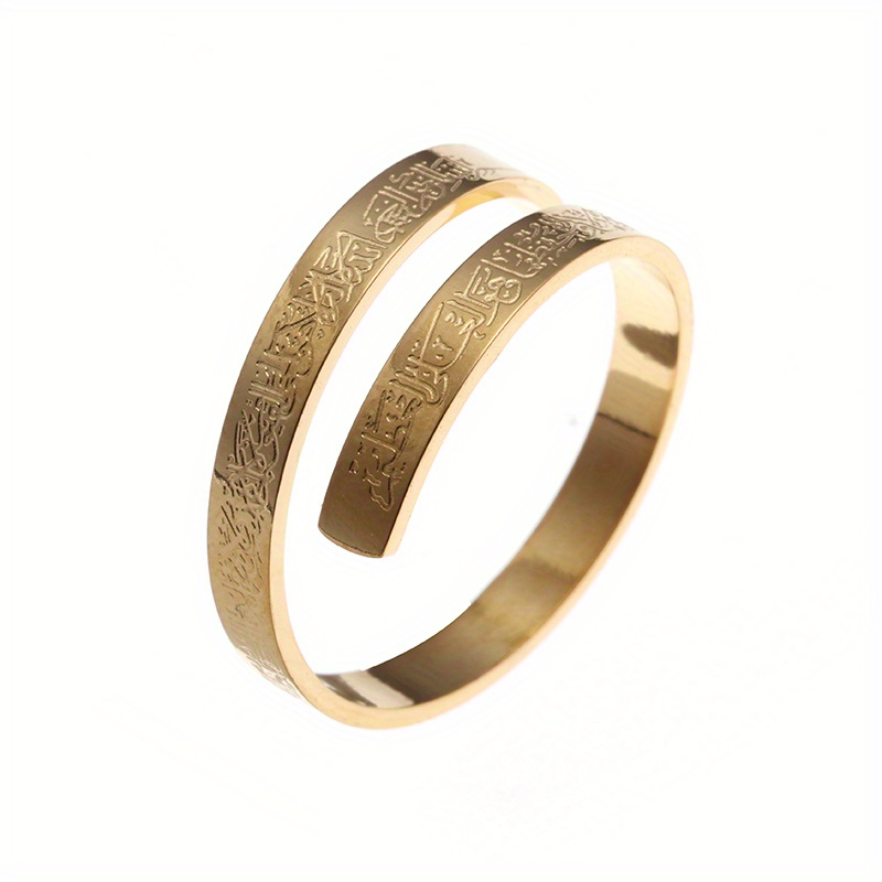 stijlvolle en eenvoudige   ring met verstelbare opening en trendy voor mannen en vrouwen dagelijks casual amulet sieraad cadeau gouden 0