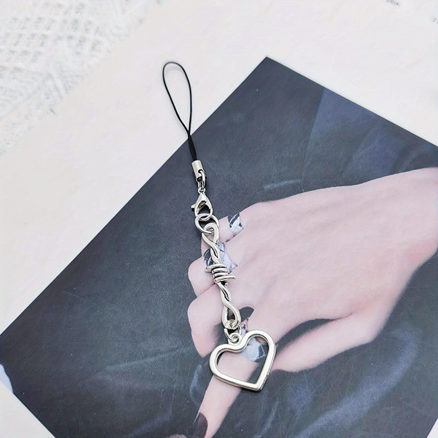 Hot Fashion Bohemian Polymer Clay Cell Phone Charm Chain Acrylic Letter Blue Eye Strap Wooden Beads Mobile Phone Lanyard