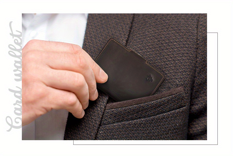 Paul Foreign Trade Oil Wax Crazy Horse Cowhide Coin Pocket Automatic Card RFID Metal Card Box Leather Card Bag