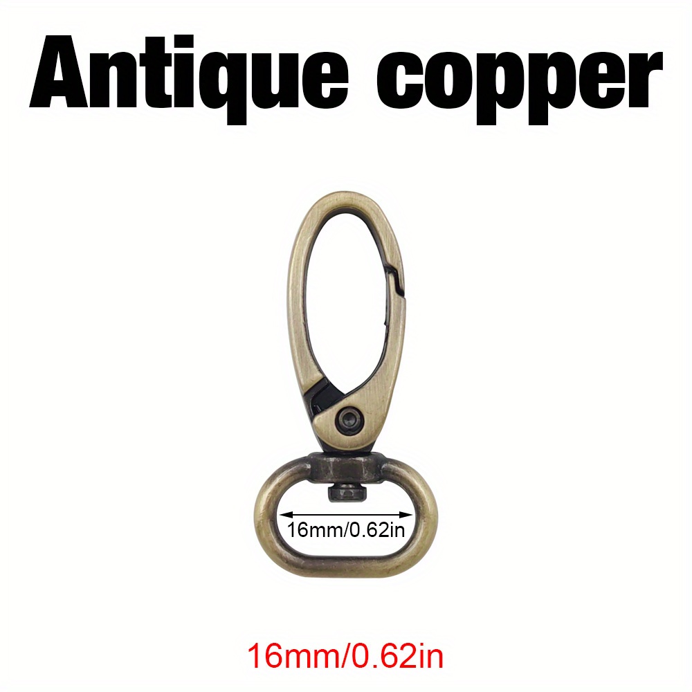 16mm- Metal Swivel Bags Strap Buckles Lobster Clasp Collar Carabiner Snap  Hook Diy Keychain Bag Part Accessories - Temu