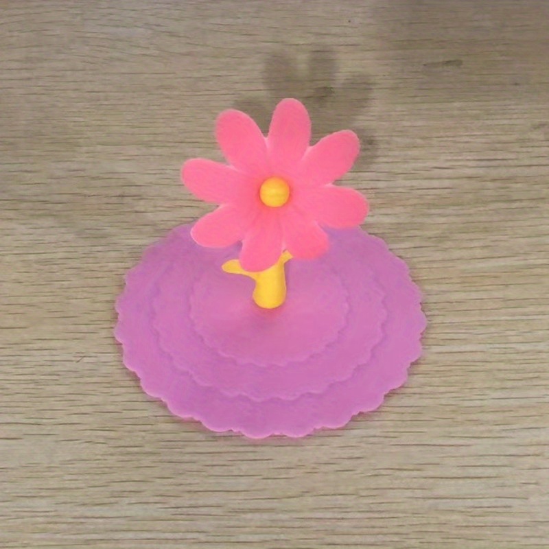 Cartoon Flower-shaped Silicone Cup Lid - Dustproof And Leakproof