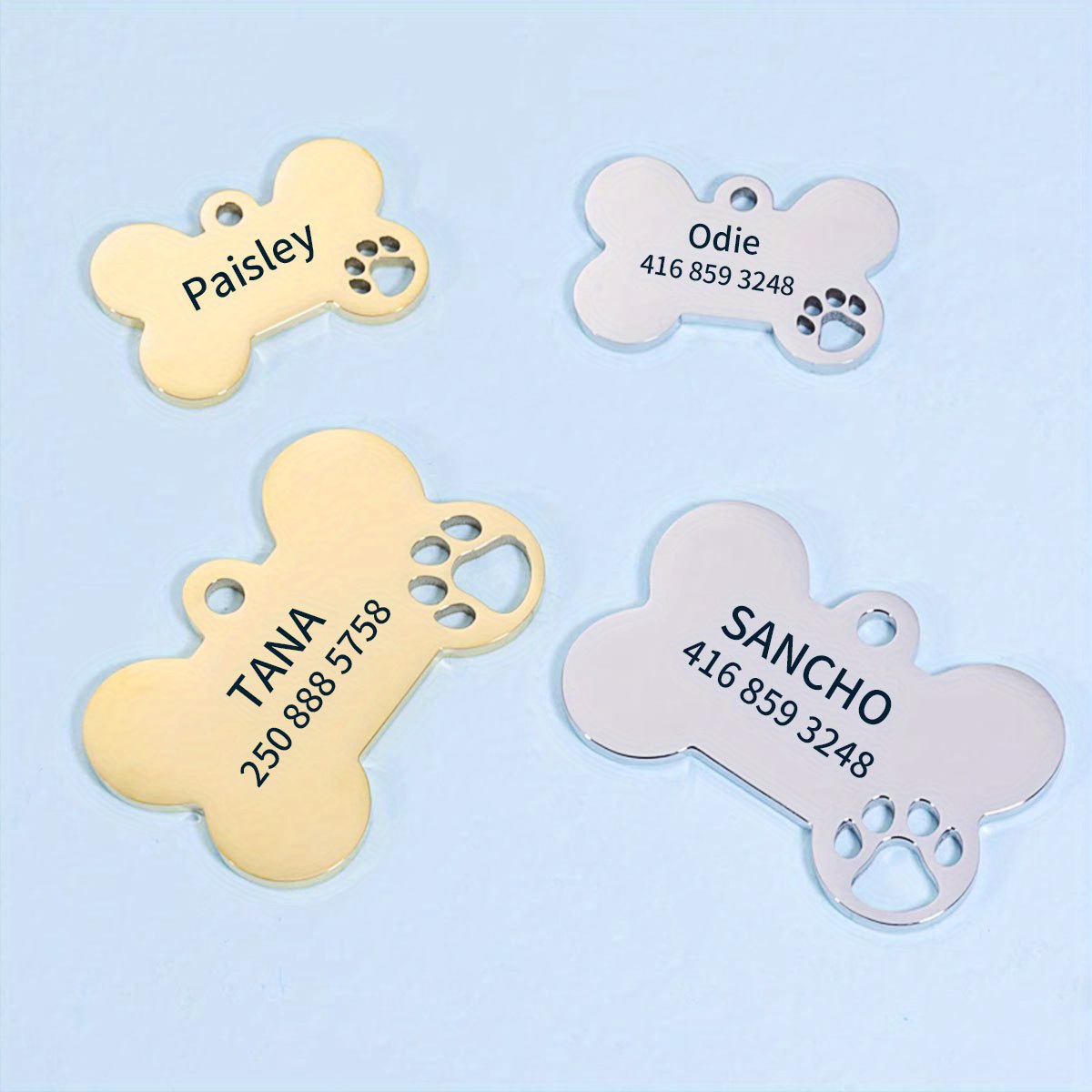 Custom Dog Tag Engraved Dog Name Phone Number Custom Dog Temu