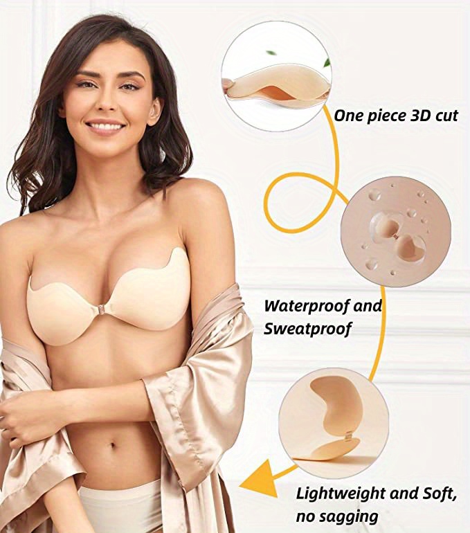 Oyifan Sticky Bra Push up Strapless Invisible Lift up Adhesive
