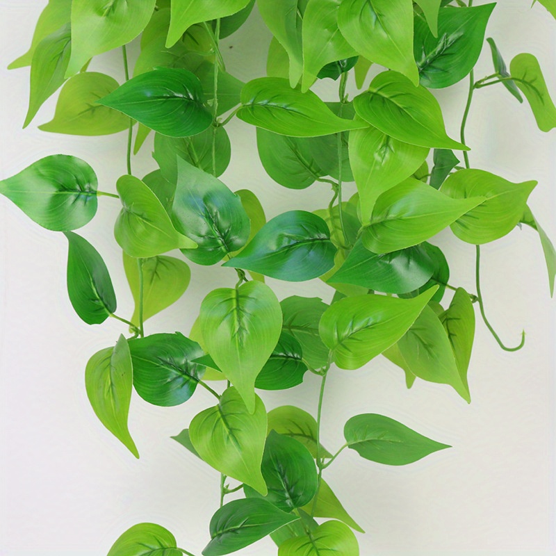 2 plantas colgantes artificiales de 3.6 pies, hojas de hiedra falsas p -  VIRTUAL MUEBLES