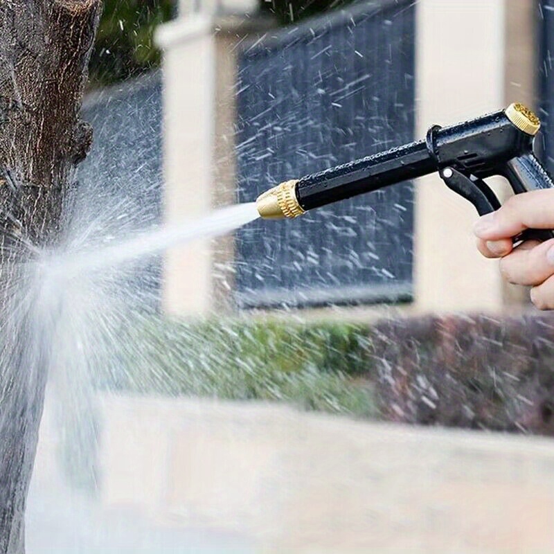 1 Set, Pistola Ad Alta Pressione Per Lavaggio Auto Nera, Tubo Dell'acqua  Domestico, Tubo Dell'acqua Del Giardino, Irrigatore Telescopico Per La