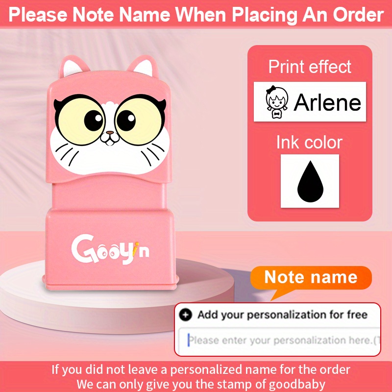 Owl Personalized Custom Rubber Stamp with Name – PinkPueblo