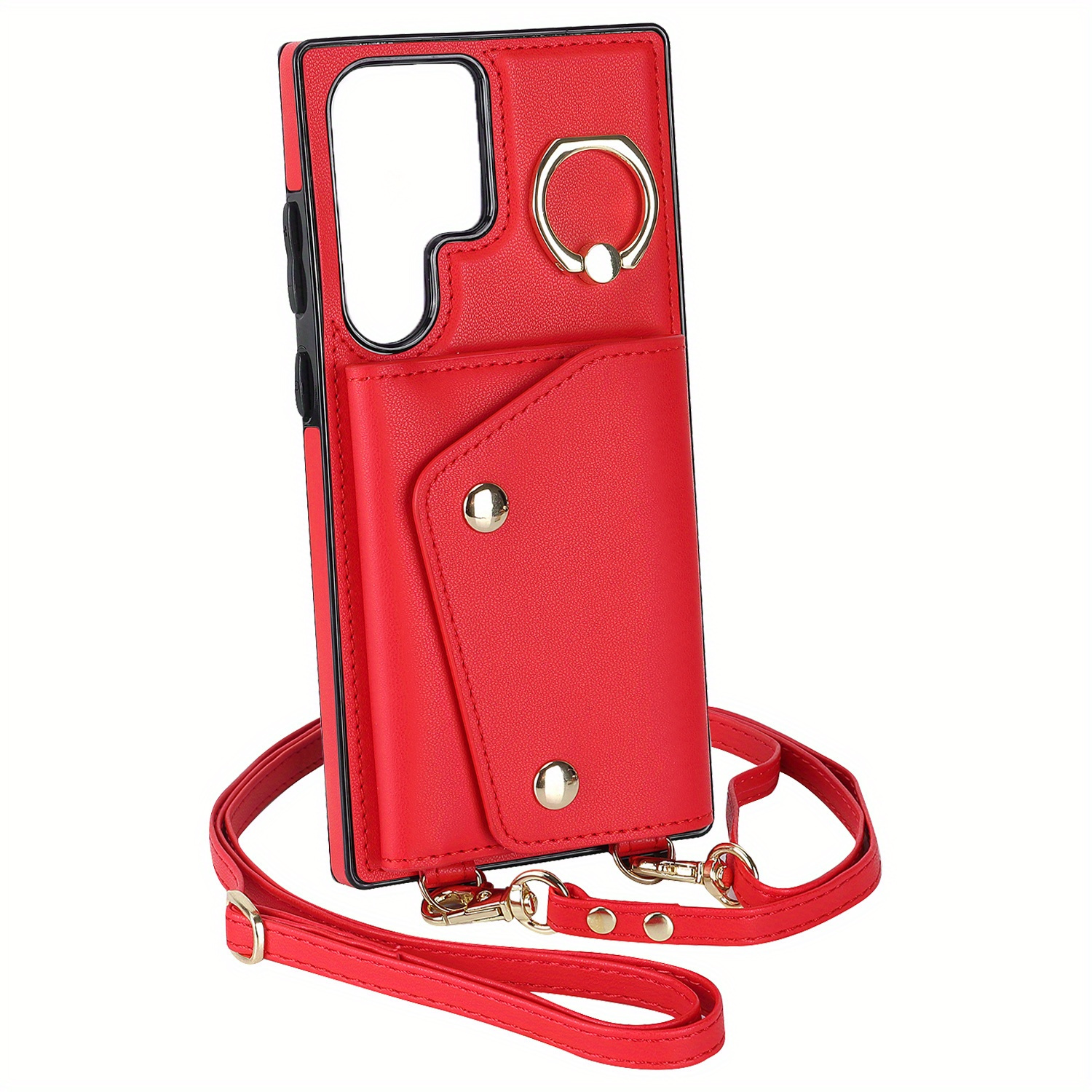 Case for Samsung S23/+/Ultra/A34FE Crossbody Genuine Leather