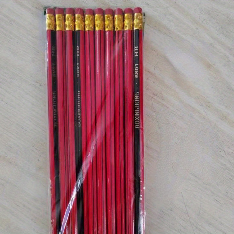 12/24pcs Round Wooden Pencils 2 HB Pencils With Silvery Eraser Blank Cool  Pencils Kids Pencils Wood Unsharpened Pencil For School Drawing Sketching