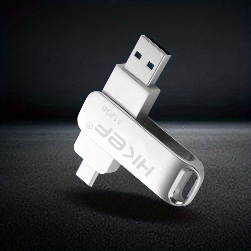 Clé USB En Métal De Type C, Mémoire Externe, Capacité De 512 Go, 256 Go,  128 Go, 64 Go, 32 Go, Porte-clés Pour Smartphone, MacBook, Tablette, Cadeau  D'affaires, Disque U - Temu France