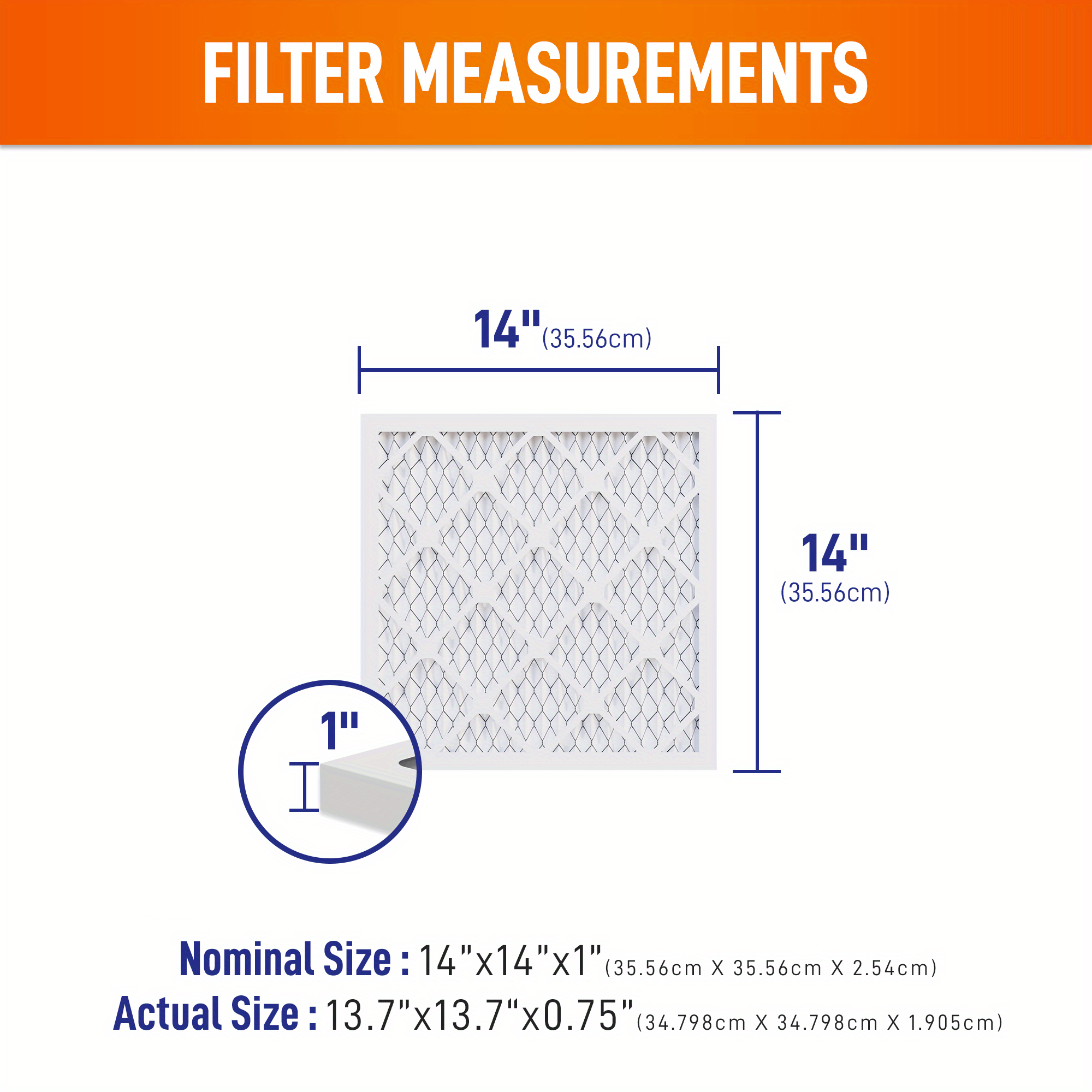 1set 6 pack waterproof kraft cardboard frame laminated steel mesh high   count merv11 air filter for hvac ac furnace replacement actual size 13 7x13 7x0 75 inches   indoor air quality and reduce allergens details 1