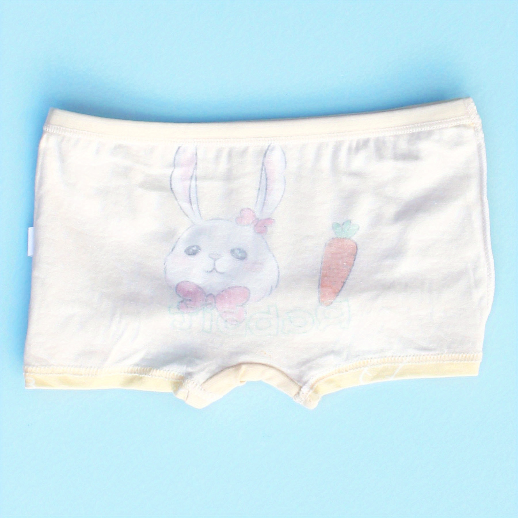 Cute Rabbit Print Girls Briefs Cotton Breathable Comfortable