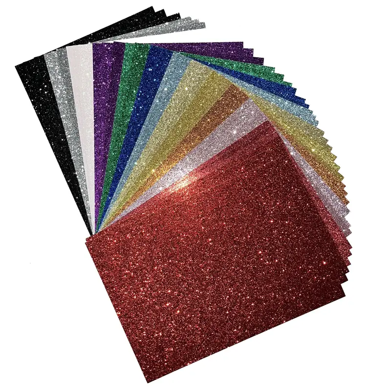 Glitter Paper 250g 13 Colors 39 Sheets Per Week A4 Color Glitter Cardboard  Shiny Not Easy To Drop Powder DIY Shiny Handmade Paper Colored Paper