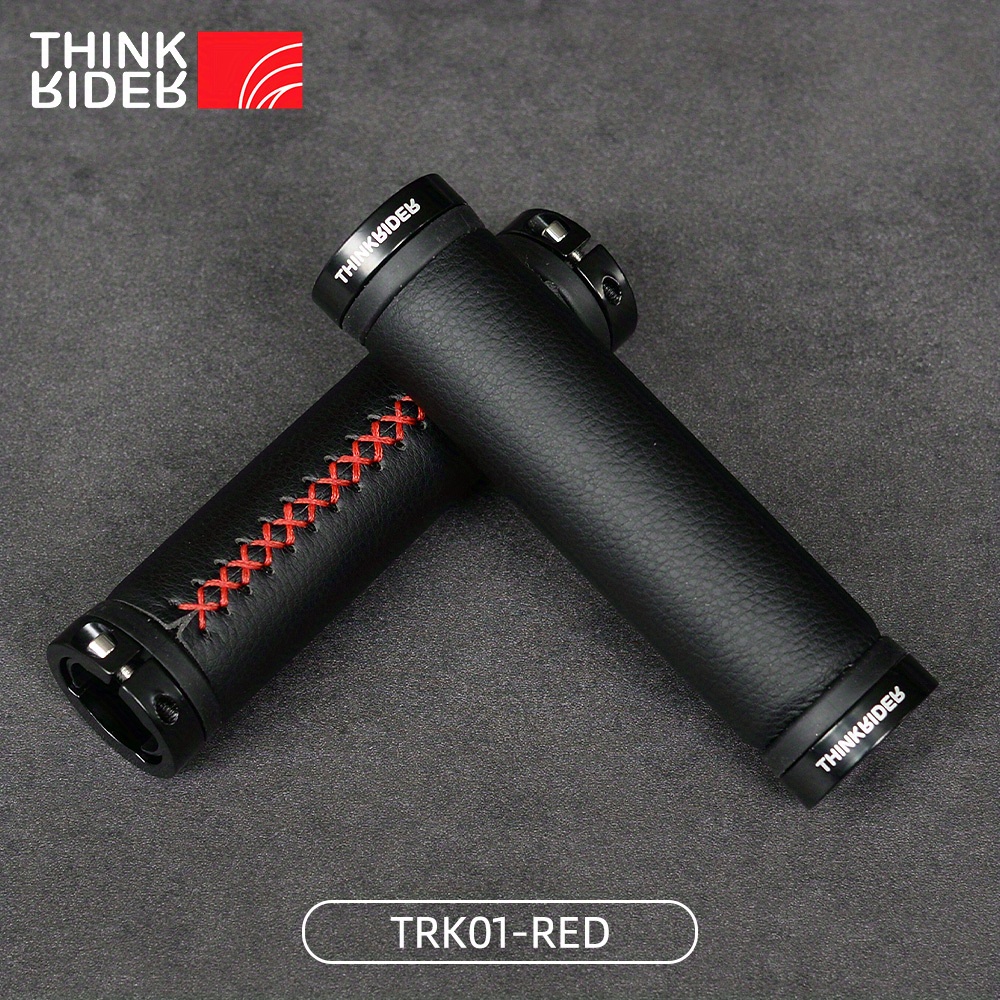 Upgrade Your Bicycle With Thinkrider's Fiber Leather Handlebar Grips - Non-slip Aluminum Lock For & Scooters!