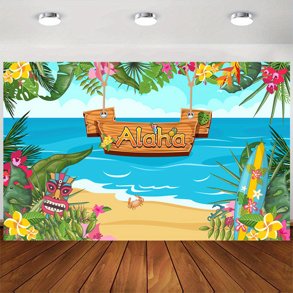 1pc Decorazione Festa Hawaiana Grande Telo Spiaggia Estivo - Temu Italy