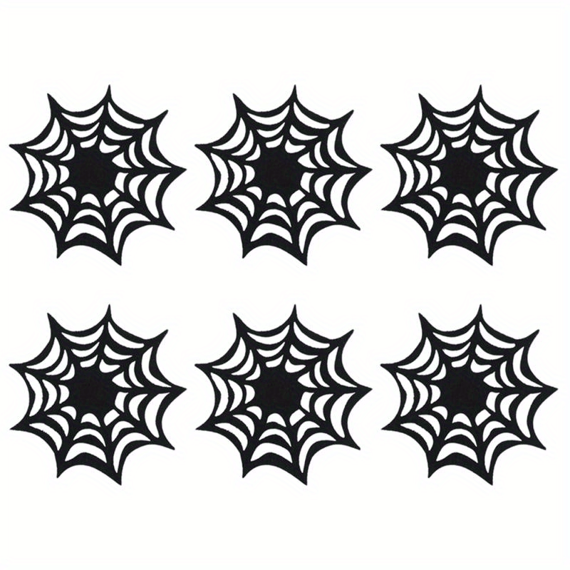 6pcs, Halloween Spider Web Coasters - Spooky Placemats for Halloween  Parties and Decorations