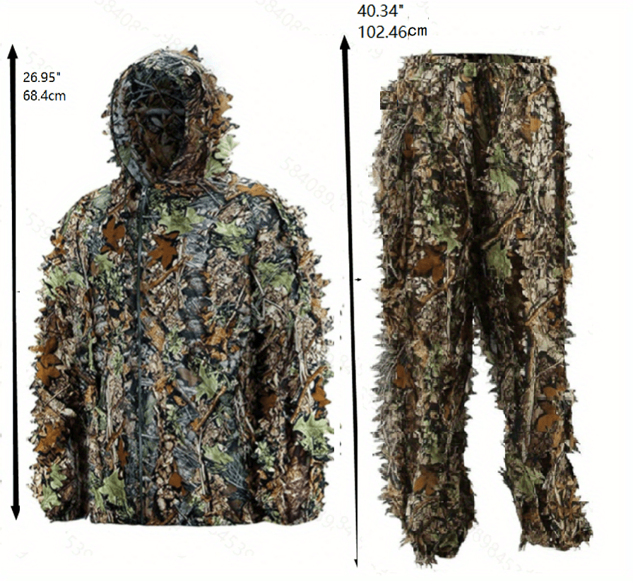 3d Camouflage Feuille Vêtements de chasse Camo Yowie Sniper tir à l'arc  Ghillie Suit Ensemble : : Sports et Loisirs