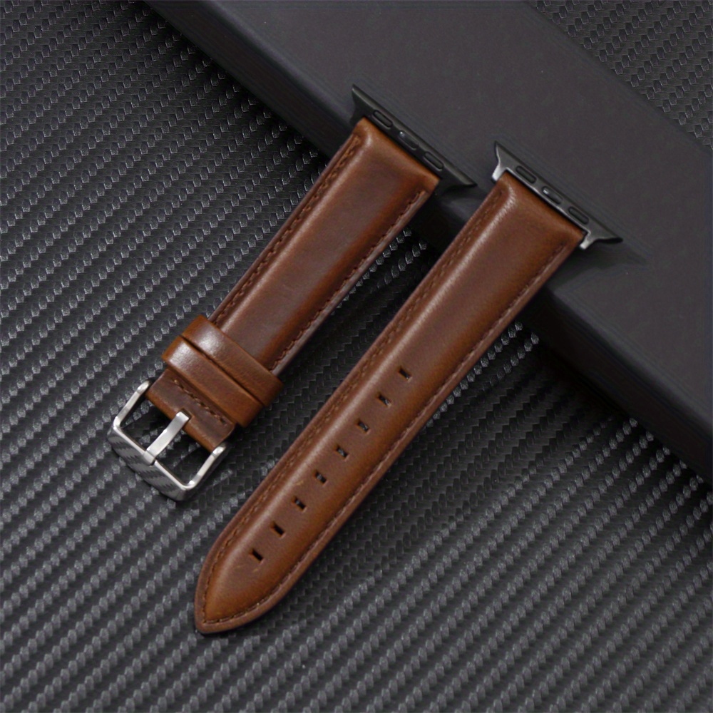 New Leather Strap For Watch Band 49mm 46mm 45mm 44mm 42mm 41mm 40mm 38mm Cowhide Straps For Iwatch Series 10 6 5 4 Ultra Se 3 2 1