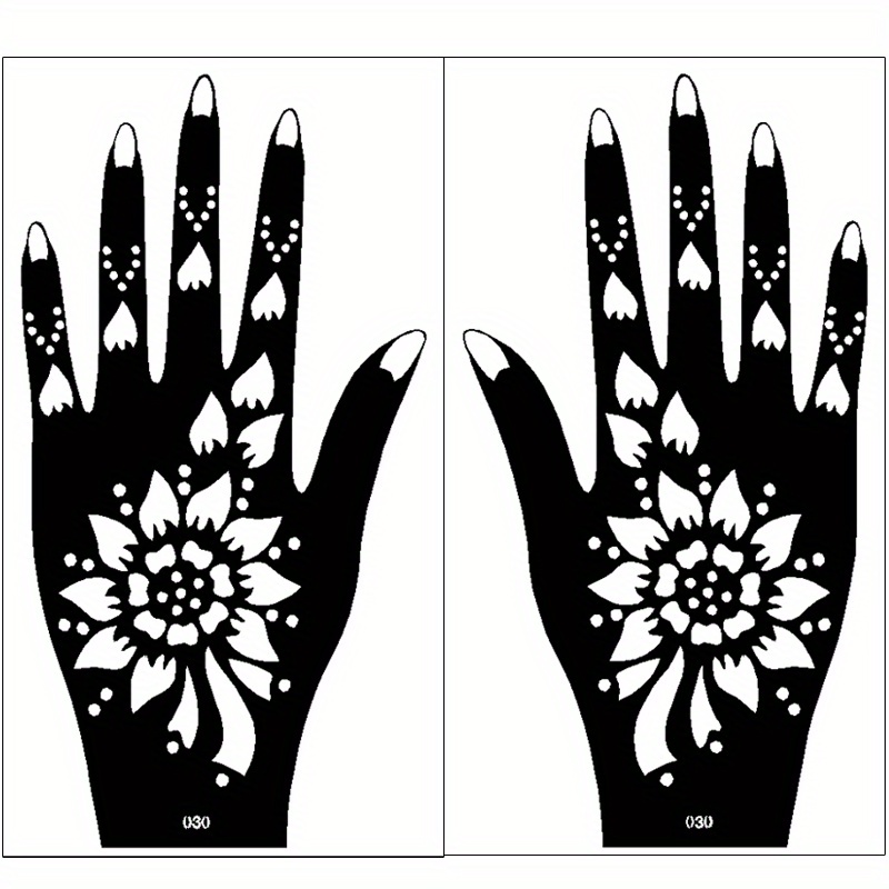 Henna Stencil Hand Tattoo Body Art Sticker Template India Tattoo Stencil  DIY