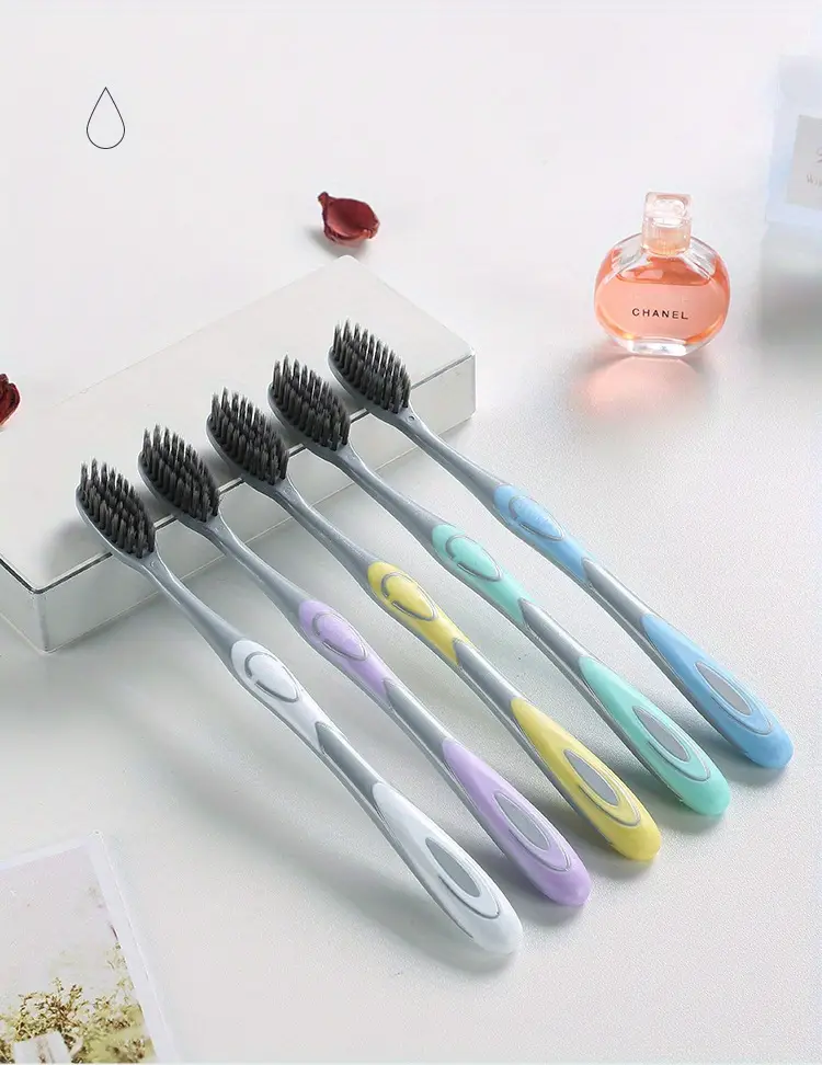 5pcs Soft Toothbrush, For Sensitive Teeth And Gingival Retraction,  Individually Packaged Remover Travel Toothbrush