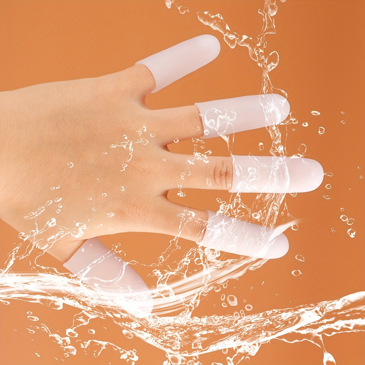 

Finger Protector Fingertip Cover, Easy To Take On Off Silicone Finger Protector, Can Be Cutted, For Dry Cracked Finger