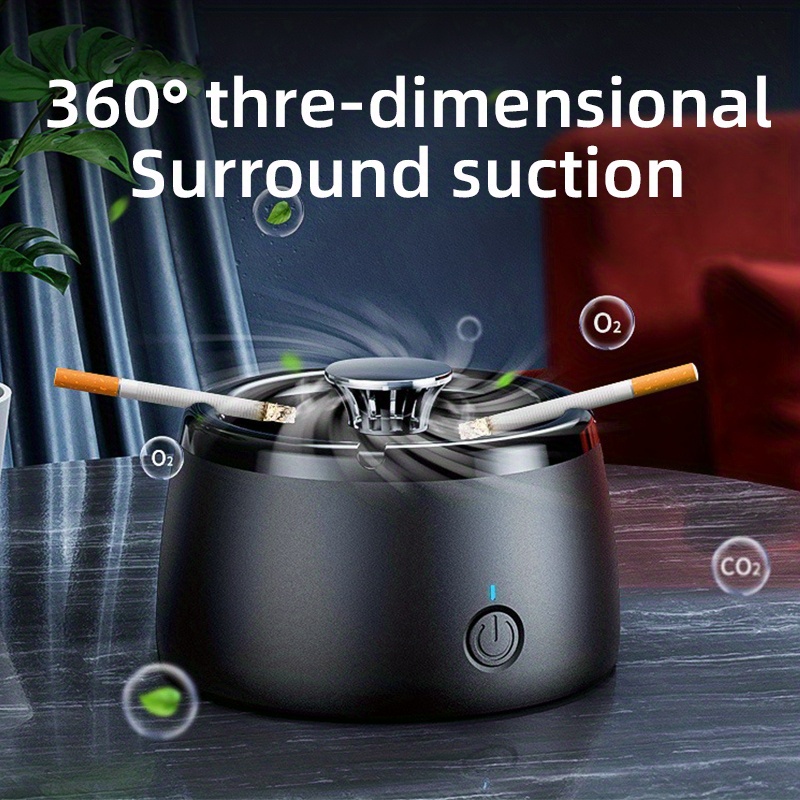 1pc send boyfriend ashtray purifier ashtrays for cigarettes indoor smokeless ashtrays for cigarettes 2 in 1 air purifier multifunctional negative ion air fresher for home office outdoor gift ashtray for home living room usb charging details 0