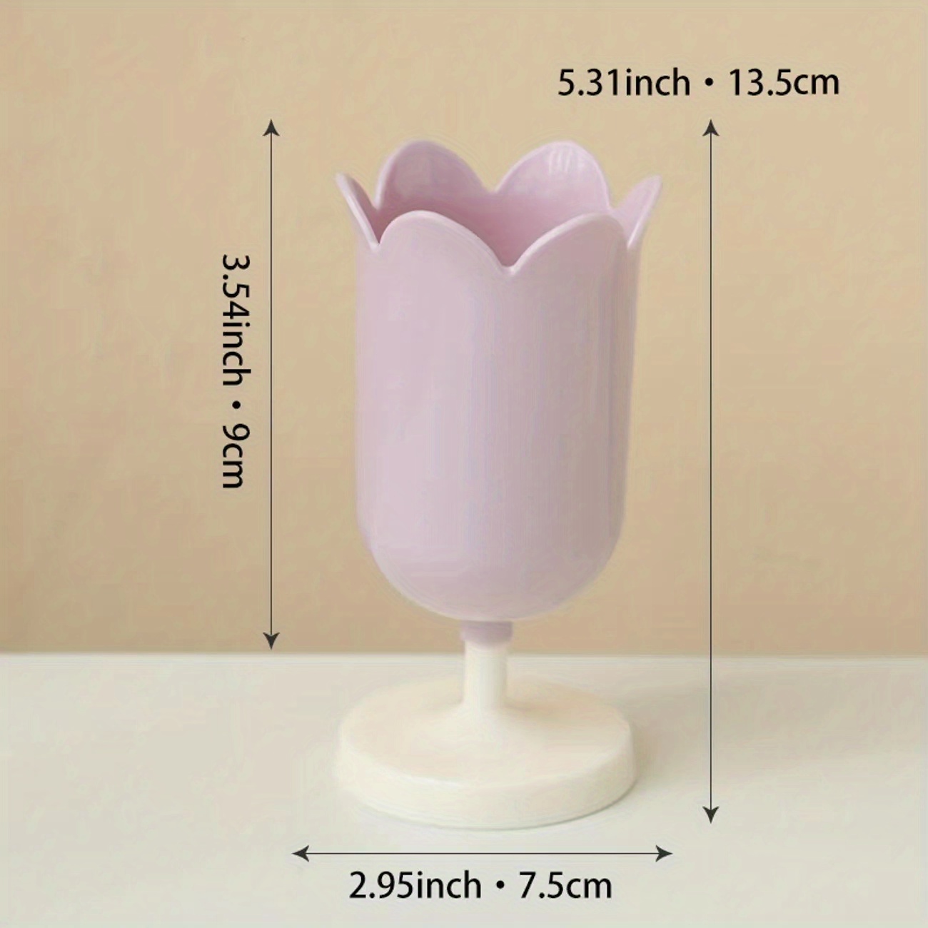 Tulip Pen Holder Flower Cup Girl Heart Pen Holder Makeup Temu