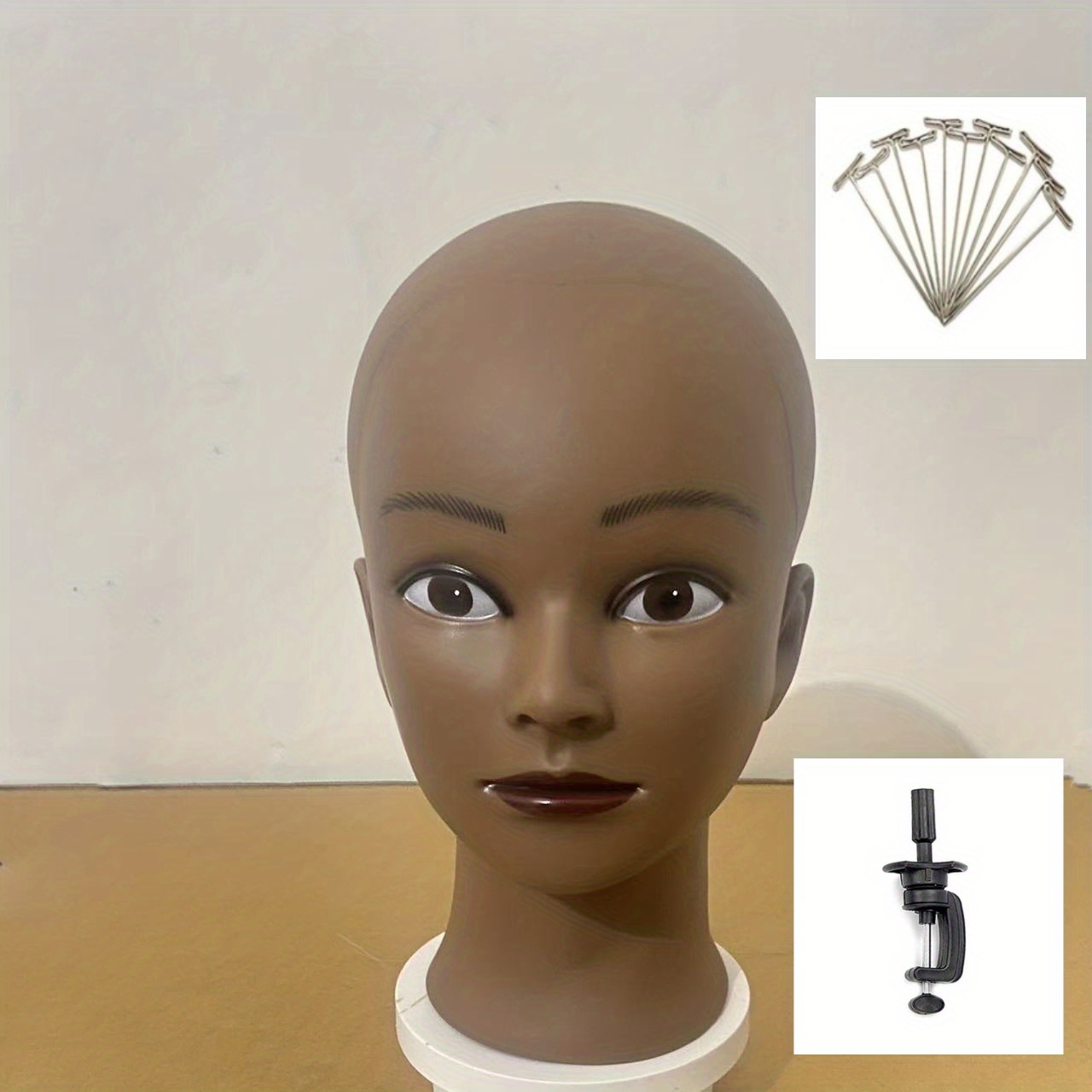 Mannequin Head,, Cosmetology Training Bald Manikin Head, Professional  Multi-Purpose For Hair Styling For Training For Shop For Makeup With Makeup  