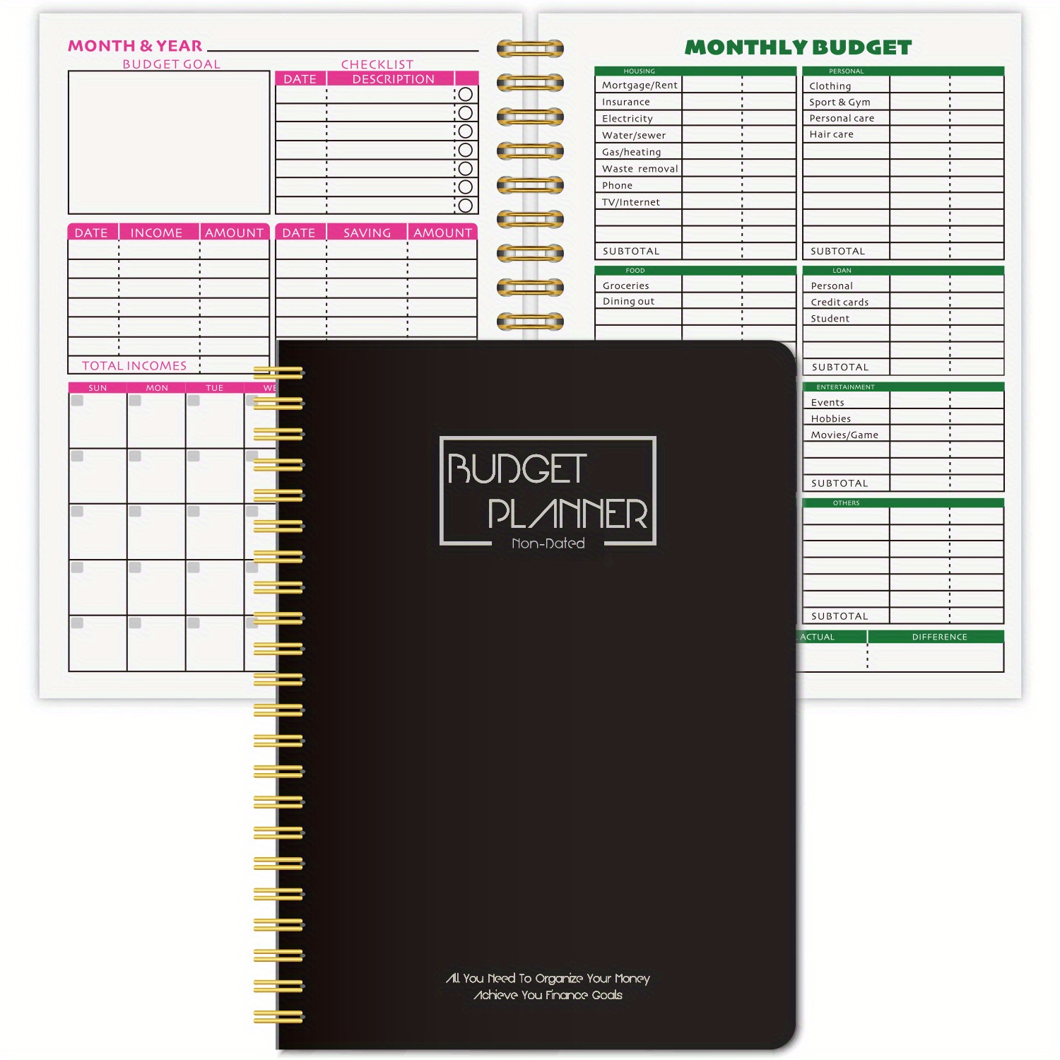 Bill Organizer: Bill and Expense Tracker, Monthly Bill Payment & Organizer, Simple Home Budget Spreadsheet, Monthly Bill Payments Checklist Organizer  Planner