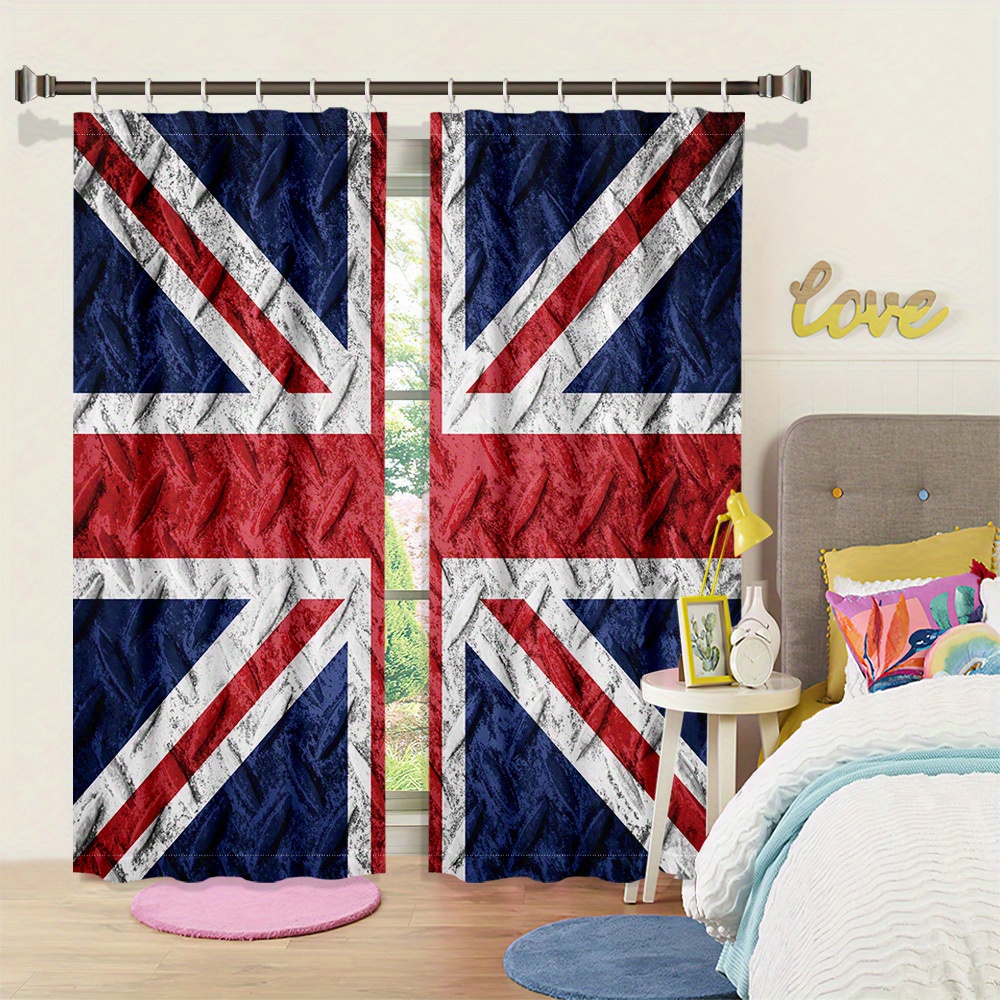 British Flag Pattern Curtains Window Treatment Bedroom - Temu United ...
