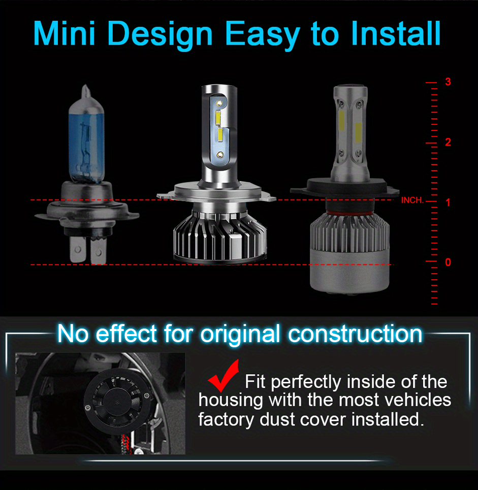 Sinolyn 4300K 6000K H7 LED H1 D2H D2S H11 9005 9006 Car Headlight Bulbs LED  Lamp For Projector Lenses 70W 8000LM Car Accessories - AliExpress