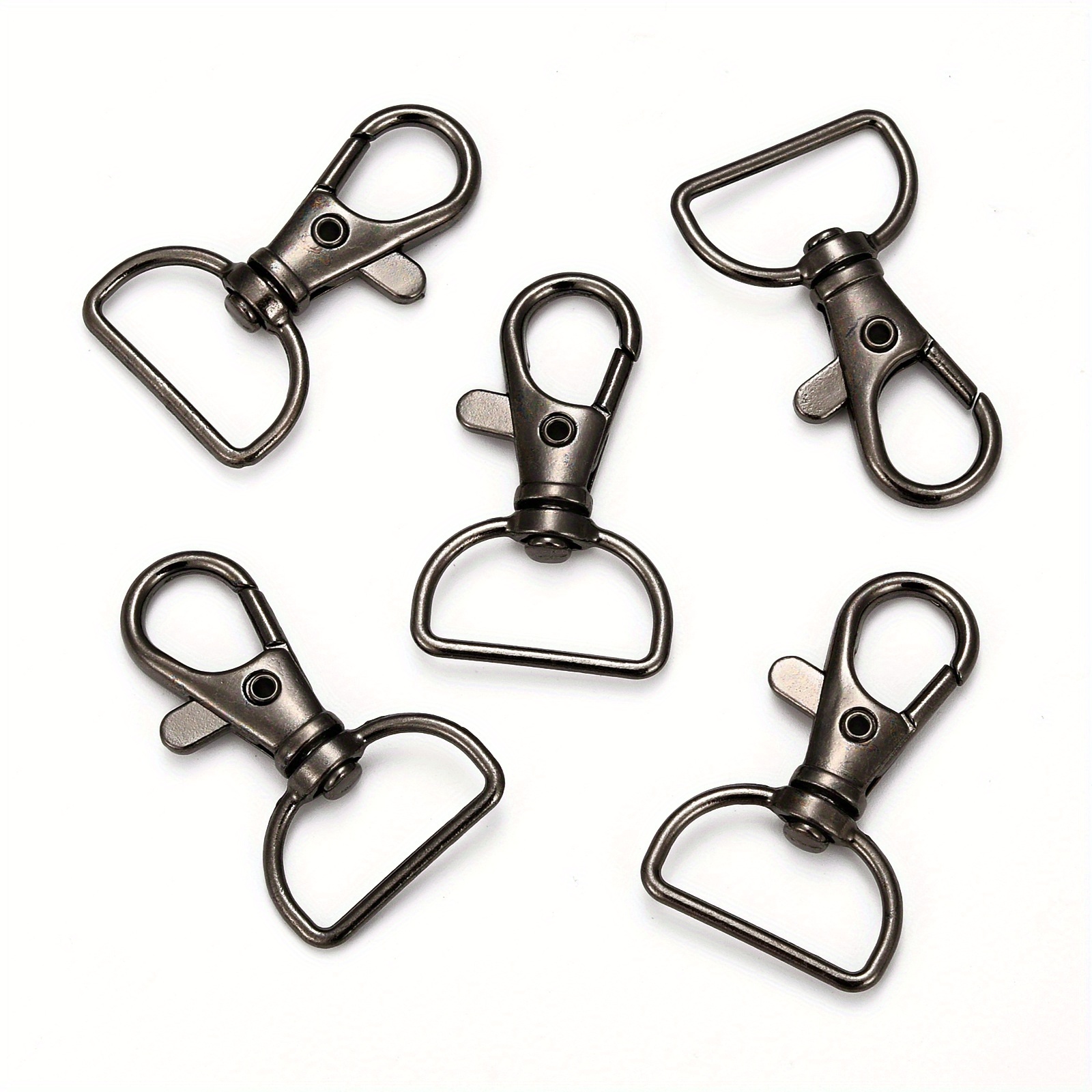 Swivel Snap Hooks with Key Rings 10pcs Iron Lobster Claw Clasps
