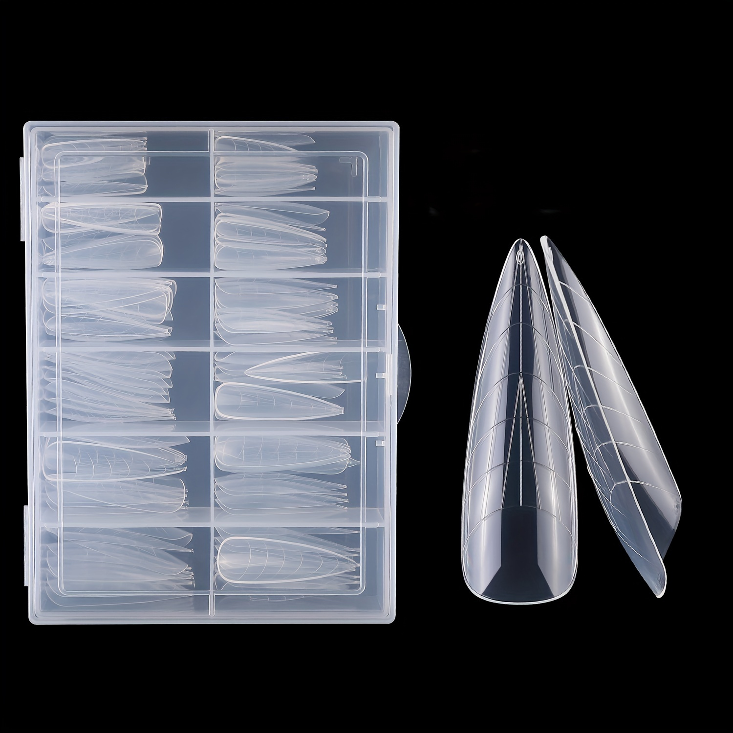 

120 Pcs Dual System Nail Form Molds Nail Tips Clear Gel Tools Extension Forms For Acrylic Nails