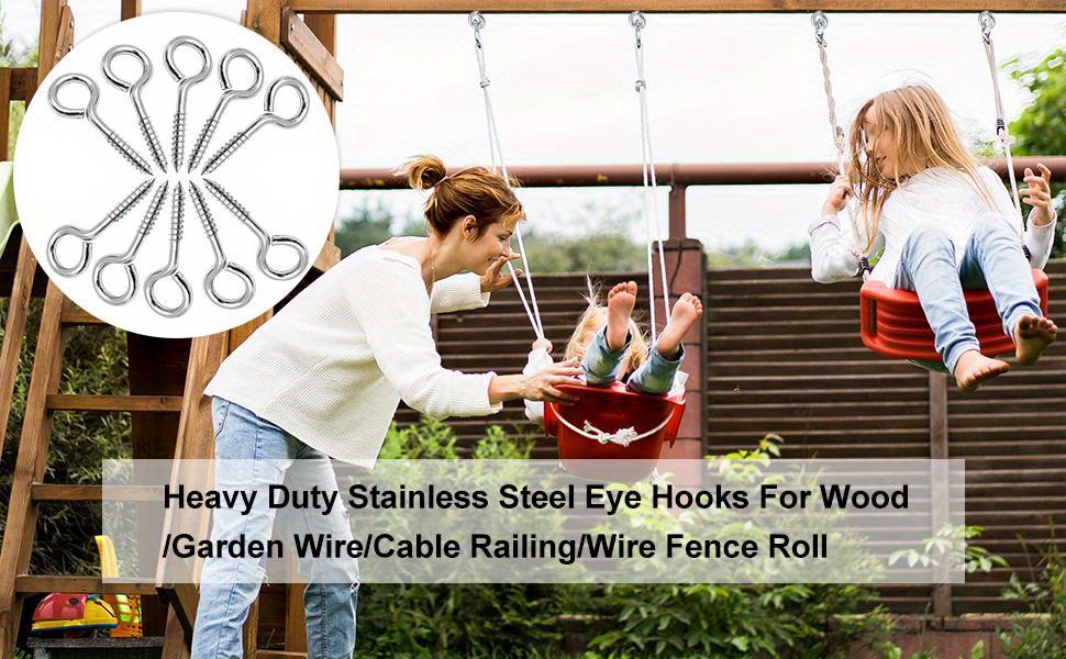 Eye Screws Heavy Duty Eye Hooks Screw Stainless Steel And - Temu
