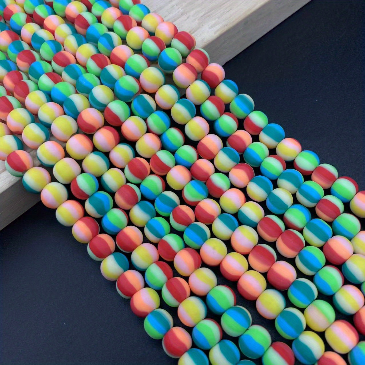 8mm Multicolor Flower Polymer Clay Strand – Beads, Inc.