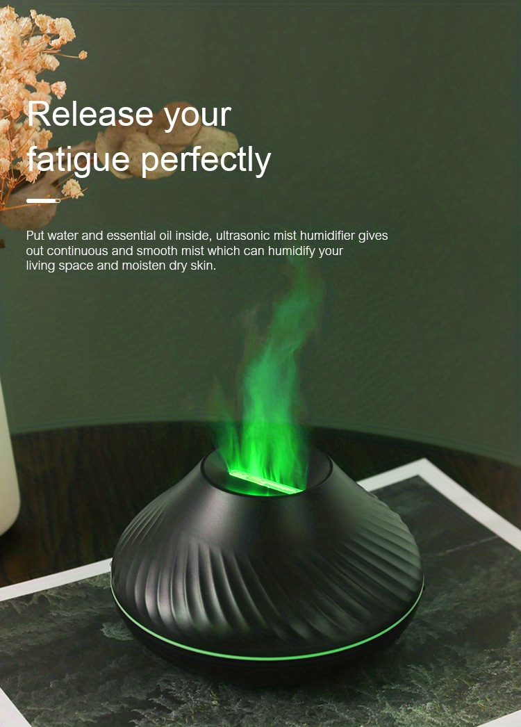 Usb Portable Air Humidifier Volcanic Aroma Diffuser Color - Temu