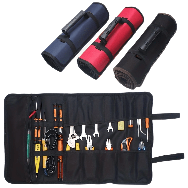 Kani Large Wrench Roll Up Tool Roll Pouch Bag with 22 Pockets, Waterproof  Canvas Wrench Roll Organizer Bag for Craftwork Handyman Electrician