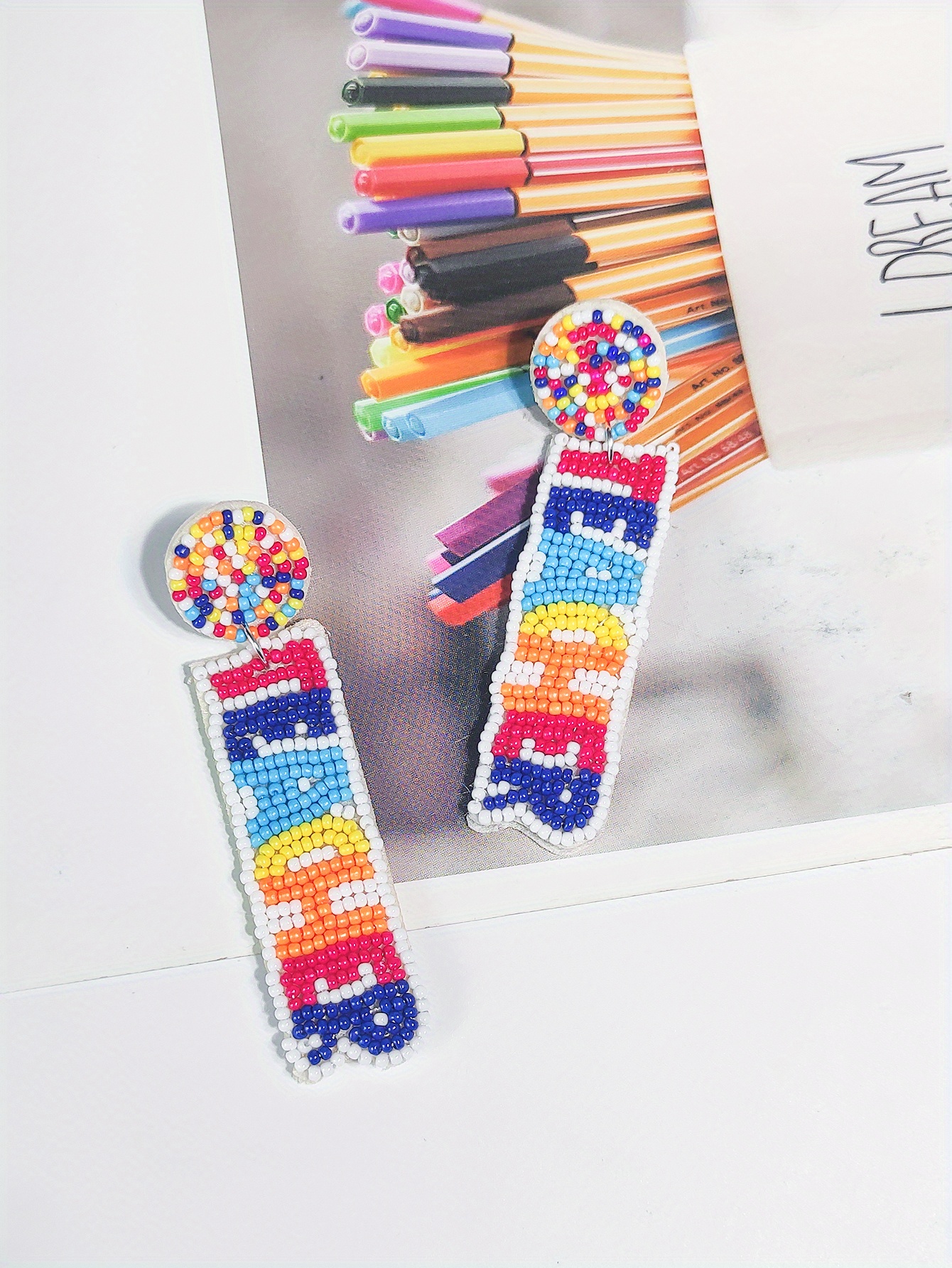 Teacher Jewelry CJBZLC 2/3 Pairs Pencil Earrings - Rhinestone Beaded Dangle Drop Earrings For Women Colorful Teacher Appreciation Gift Set Teacher Appreciation 2 Pack Teacher Jewelry CJBZLC 2/3 Pairs Pencil Earrings - Rhinestone Beaded Dangle Drop Earrings For Women Colorful Teacher Appreciation Gift Set Teacher Appreciation 2 Pack
