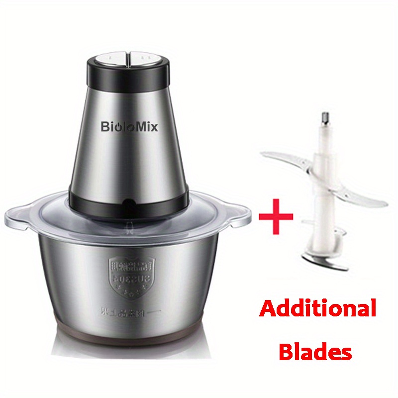 upgrade your kitchen with biolomix 2 speed 500w electric chopper grinder 2l capacity