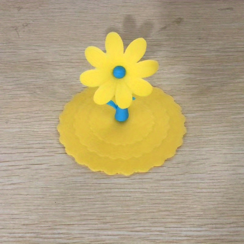 Cartoon Flower-shaped Silicone Cup Lid - Dustproof And Leakproof