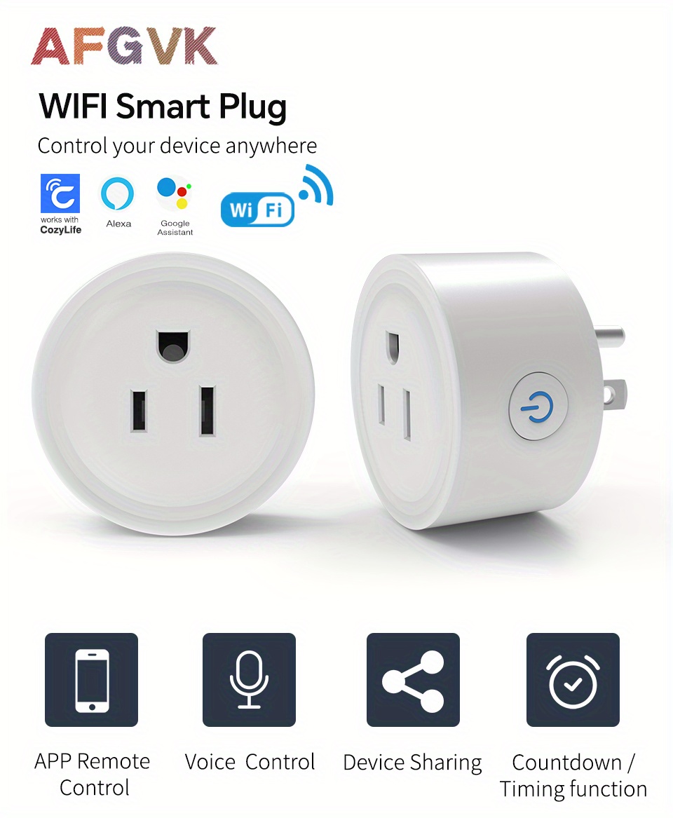 Smart Home Surge Protector: Wireless Wifi Smart Plug Power - Temu