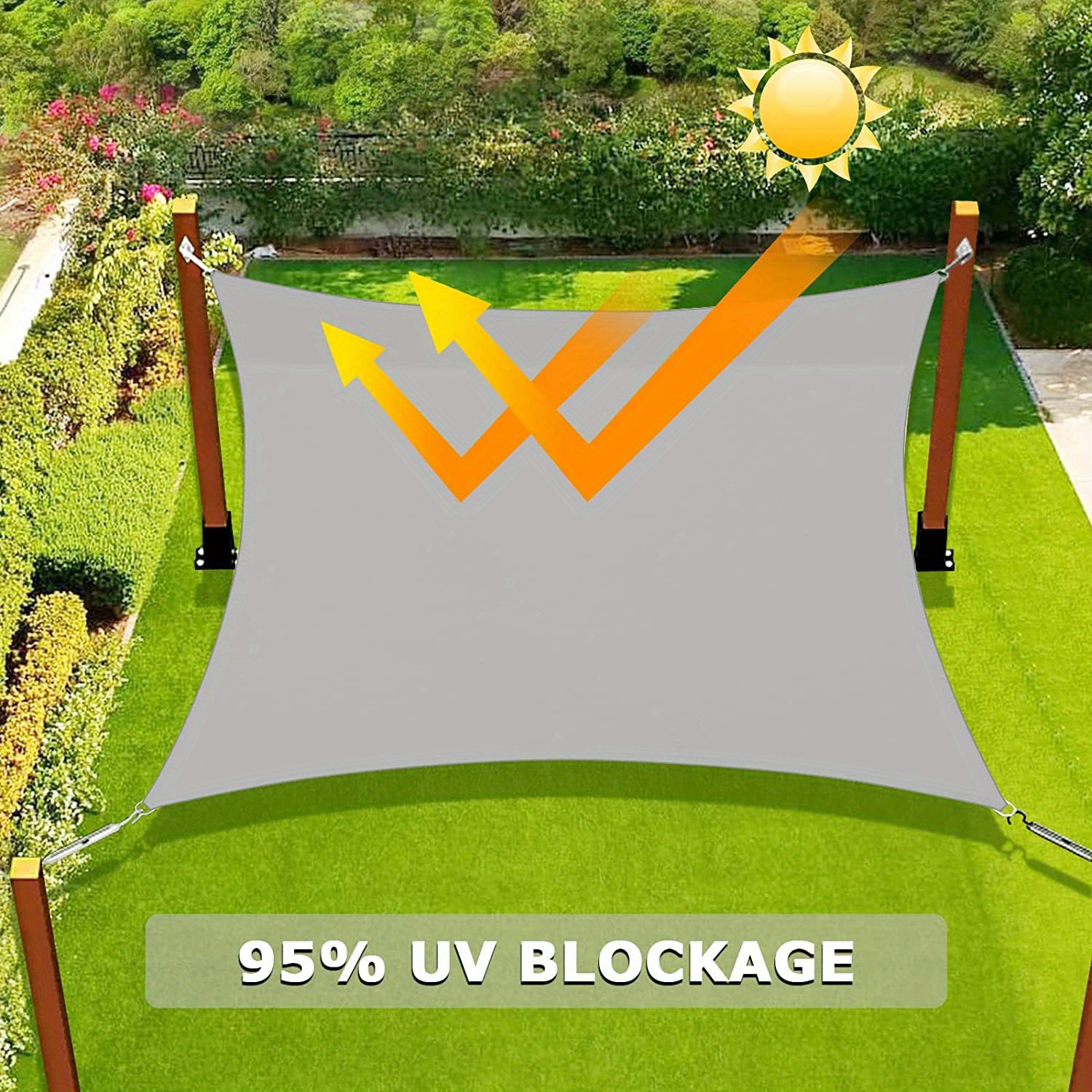 Sun Shade Sail Square Canopy Fabric Cloth Screen Shade Temu