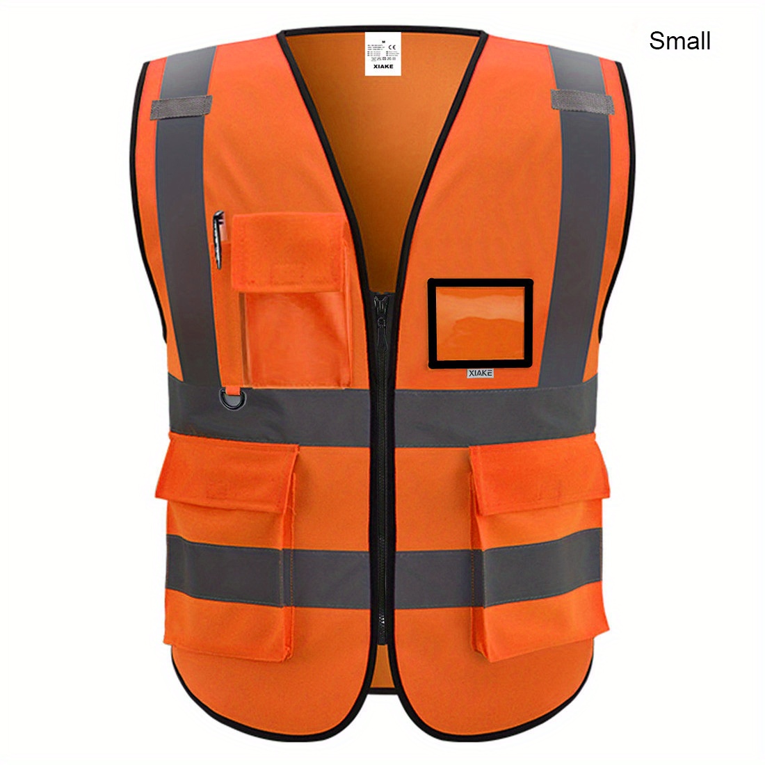 High Visibility Safety Vest Pockets Reflective Strips - Temu