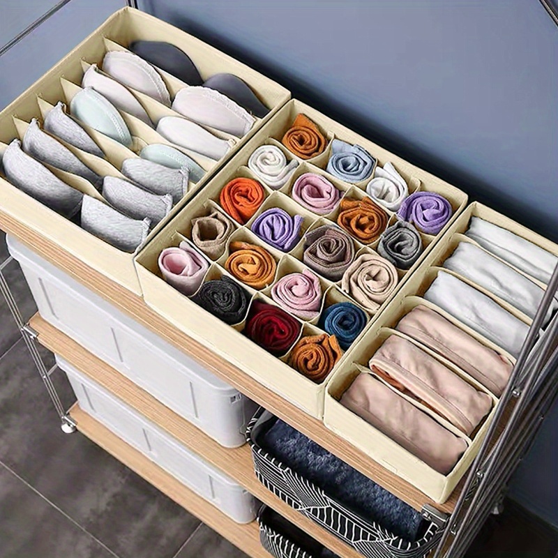 1 Scatola Portaoggetti Per Jeans Con Scomparti, Organizer Per Cassetti,  Borsa, Divisori, Biancheria Intima Pieghevole, Reggiseno, Armadio,  Guardaroba - Casa E Cucina - Temu Italy