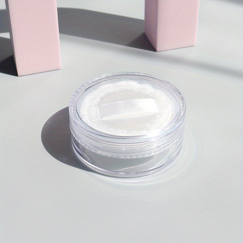1pc 20g Plastic Powder Subpackage Package Bottle Reusable Empty Loose Powder Container With Makeup Puff Beauty Containers For Eye Cream Cosmetic Containers