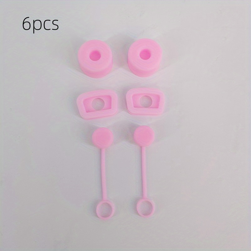 6pcs/set Spill-proof Cap Accessories Kit, Including Straw Lid, Stopper And  Spill Plug, Compatible With Cup 1.0 40oz And 30oz (pink)