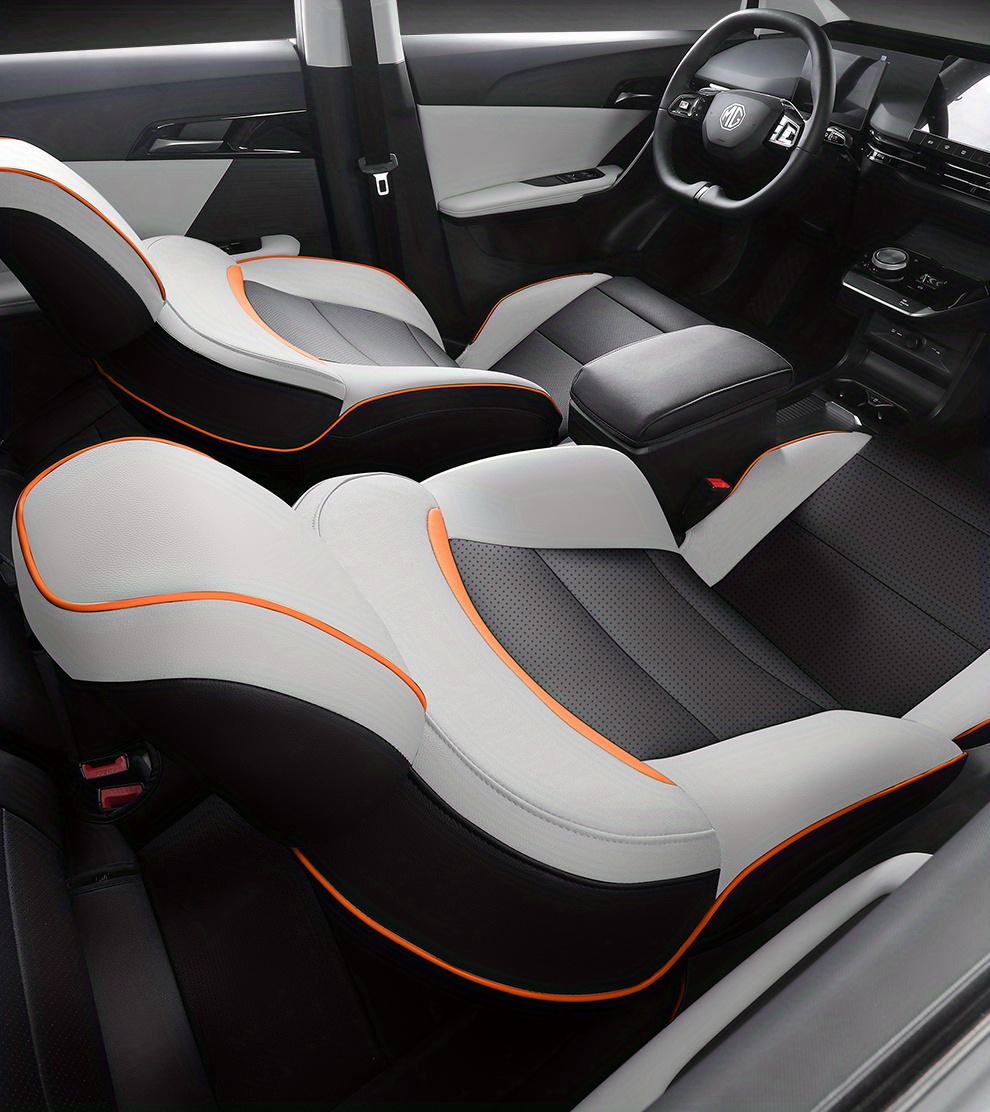 Luxury Leather Car Seat Cover Mg4 2022 Mulan Auto - Temu