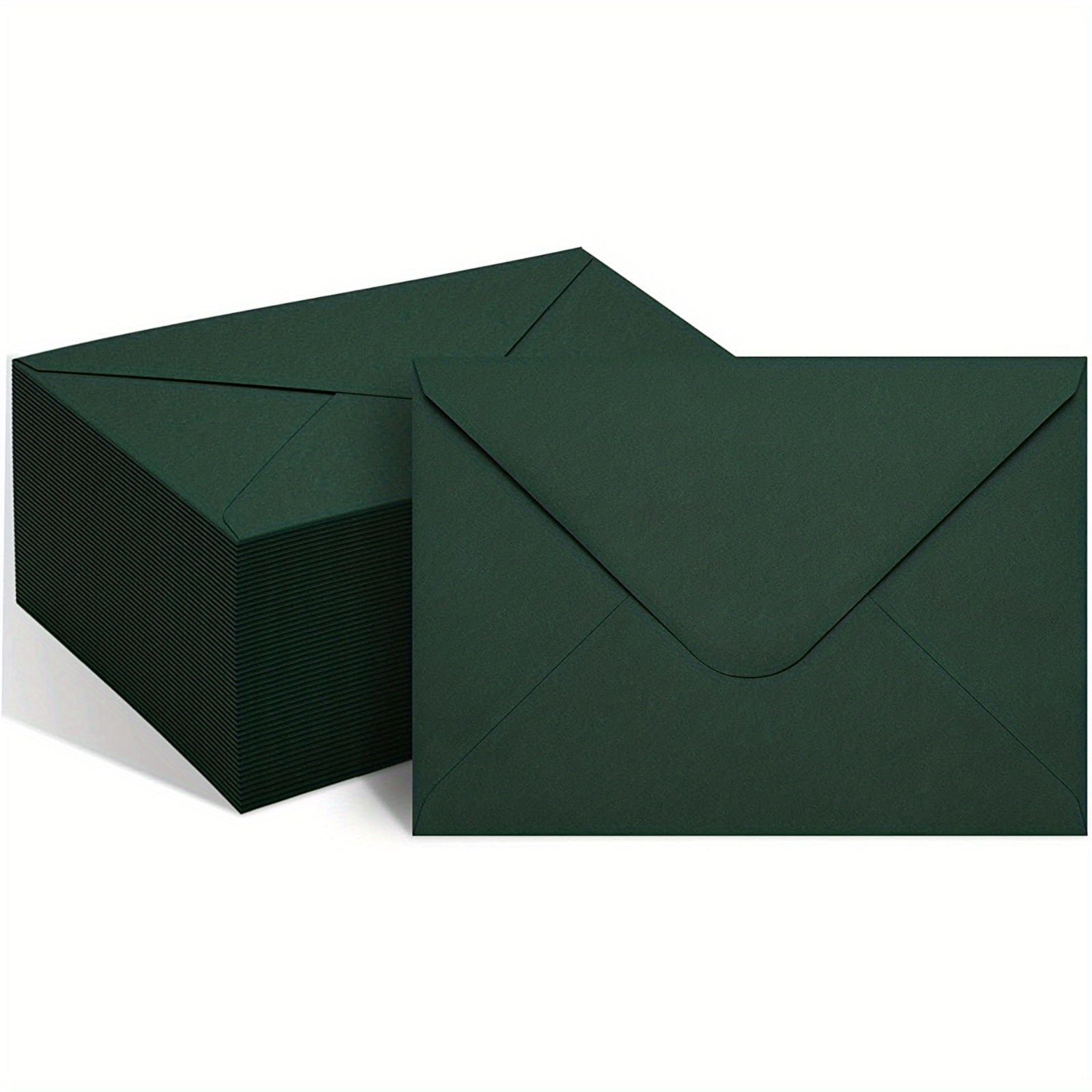 100 Paquet A7 Enveloppes 5 x 7 Carte Enveloppes V Rabat Enveloppes avec Or  Bordure pour Office, Mariage Cadeau Cartes, Invitations, Graduation (Rouge)  